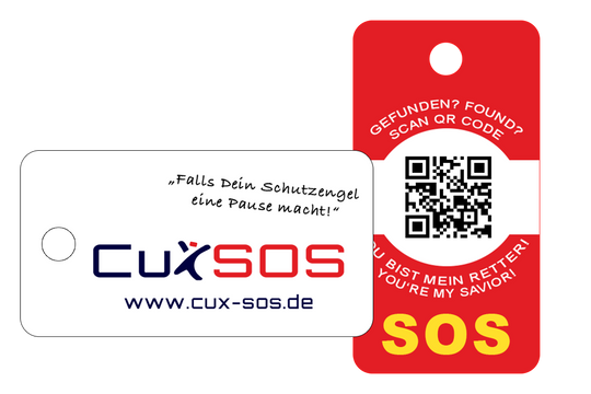 CUX SOS - IDENT-QR Cases inkl. metal chain