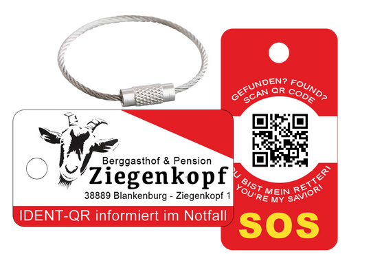 Ziegenkopf - IDENT-QR Cases inkl. metal chain
