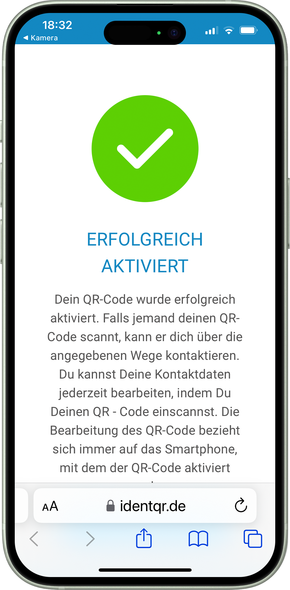 Harz-SOS: IDENT-QR SOS Sticker eckig