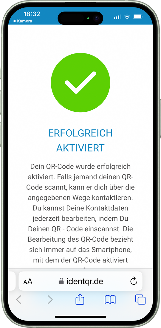 Harz-SOS: IDENT-QR SOS Sticker eckig