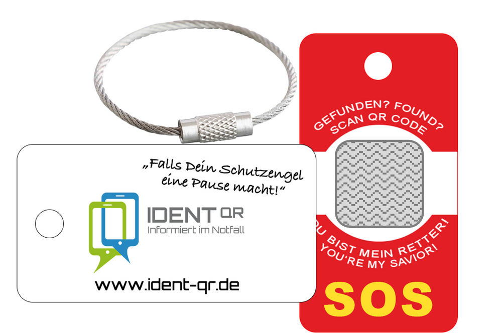 IDENT-QR Allrounder with privacy protection and metal band
