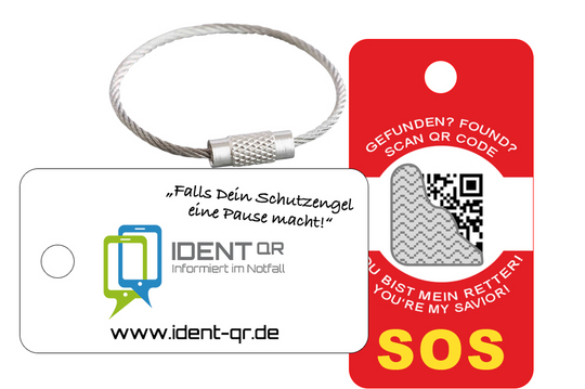 IDENT-QR Allesbringer inkl. Sichtschutz & Metallband