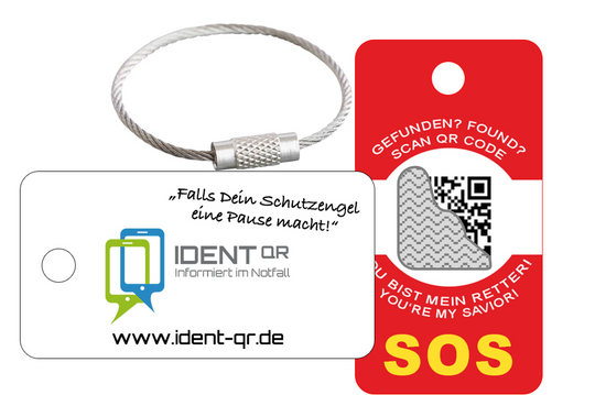 IDENT-QR Allrounder with privacy protection and metal band