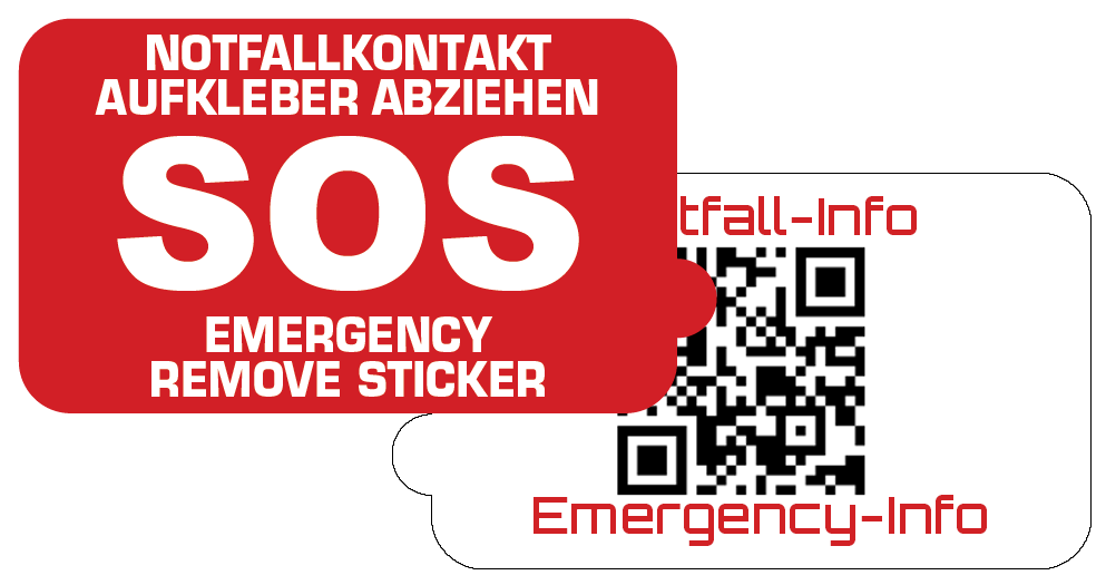 IDENT-QR SOS Sticker eckig