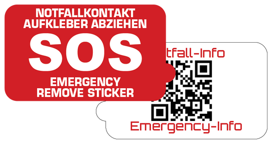 IDENT-QR SOS Sticker eckig